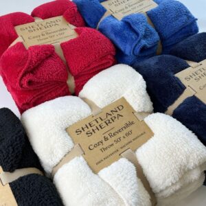 Luxury Shetland Sherpa Fleece Blankets, B167
